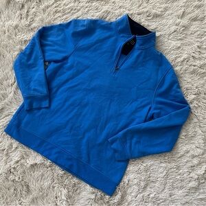 Blue Quarter-Zip Men's Sweater